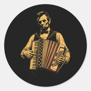 Abe Lincoln Musigovernment Agencyn 4th Of July Classic Round Sticker