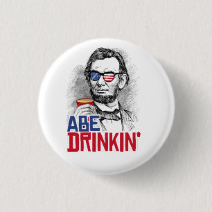 Abe Lincoln Party Bro 3 Cm Round Badge