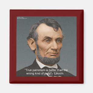 Abe Lincoln & Patriotic Quote Magnet