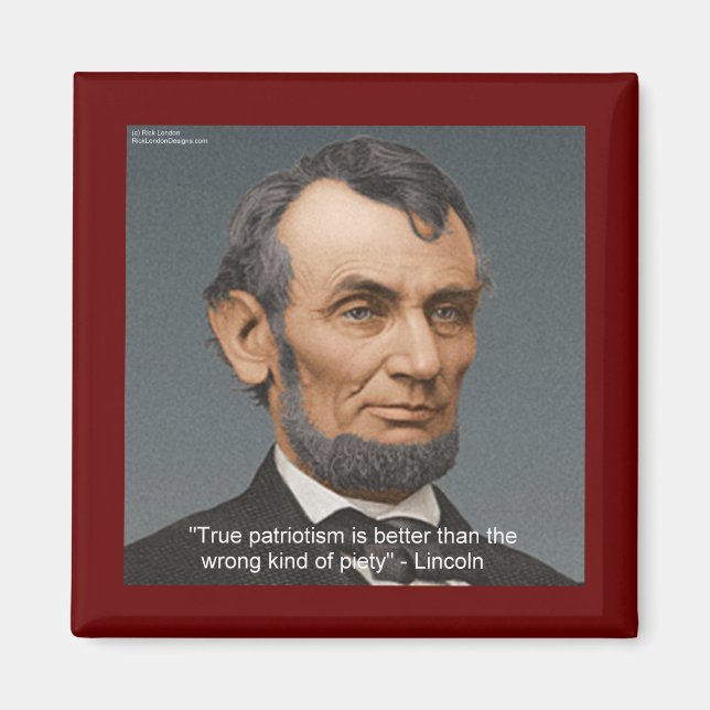 Abe Lincoln & Patriotic Quote Magnet (Front)