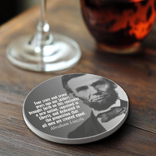 Abe Lincoln Quotation - Gettysburg Address Coaster