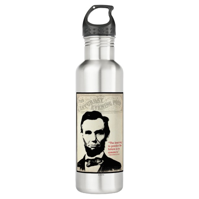 Abe Lincoln Quote 710 Ml Water Bottle (Front)
