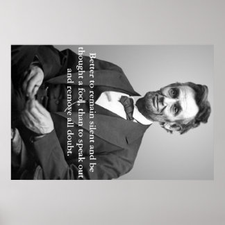 Abe Lincoln quote poster