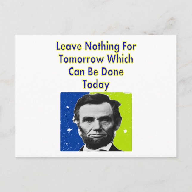 Abe Lincoln Quote T-Shirts & Gifts Postcard (Front)