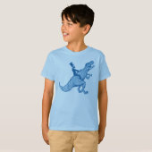 Abe Lincoln Riding A T-Rex Kids T-Shirt (Front Full)