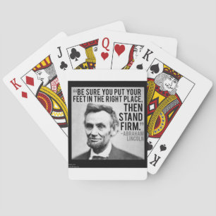 Abe Lincoln & "Stand Firm" Quote Playing Cards