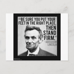 Abe Lincoln & "Stand Firm" Quote Postcard