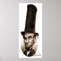 Abe Lincoln Stovepipe Hat Caricature