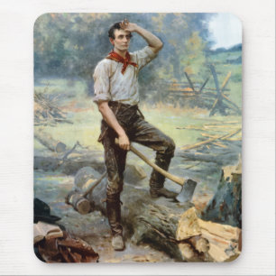 Abe Lincoln -- The Rail Splitter Mouse Mat