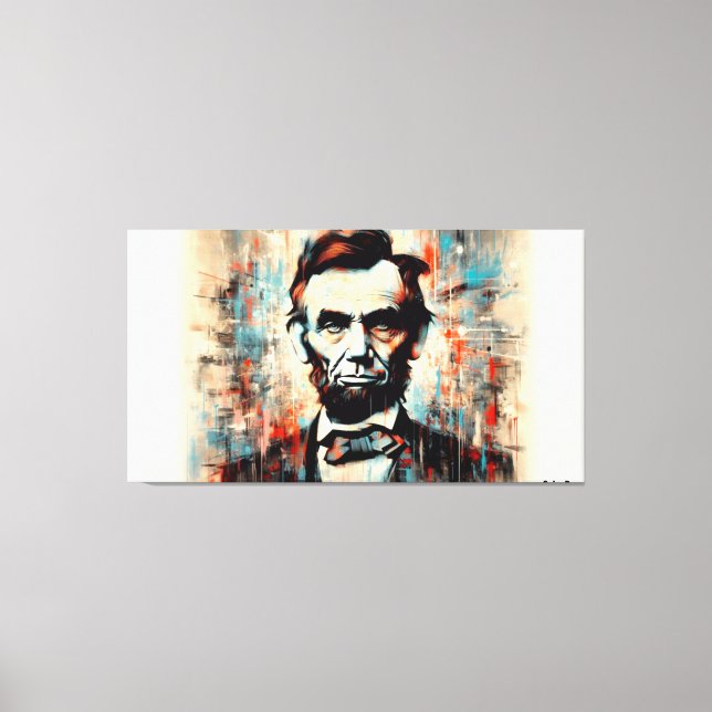 ABE LINCOLN  U.S PRESIDENT 5 CANVAS PRINT (Front)