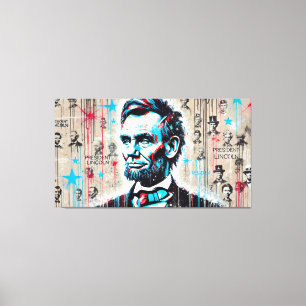ABE LINCOLN U.S PRESIDENT 8 CANVAS PRINT