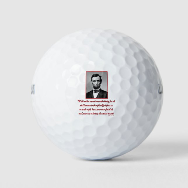Abe-Malice-towards-none Golf Balls (Front)
