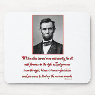 Abe-Malice-towards-none Mouse Mat