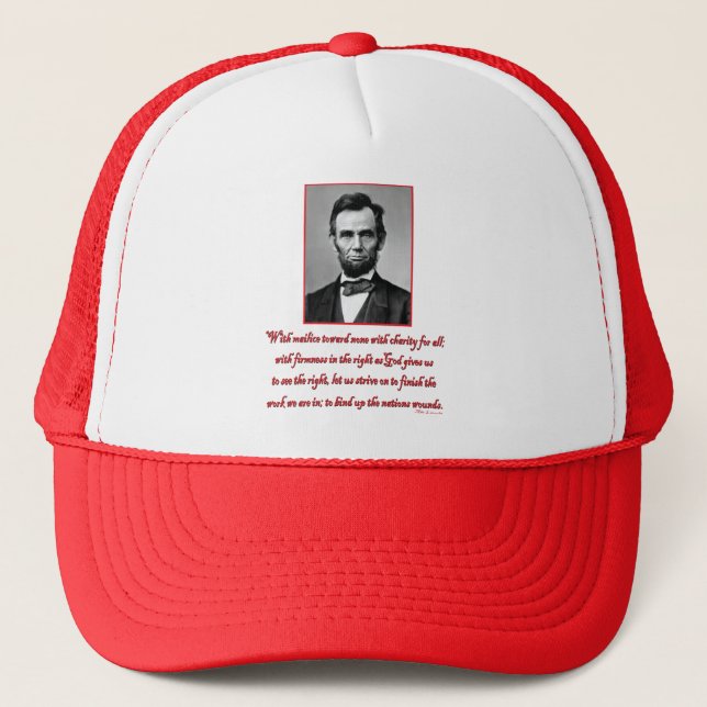 Abe-Malice-towards-none Trucker Hat (Front)