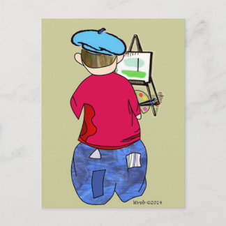 Abe R Doodle - Zee Artiste Postcard