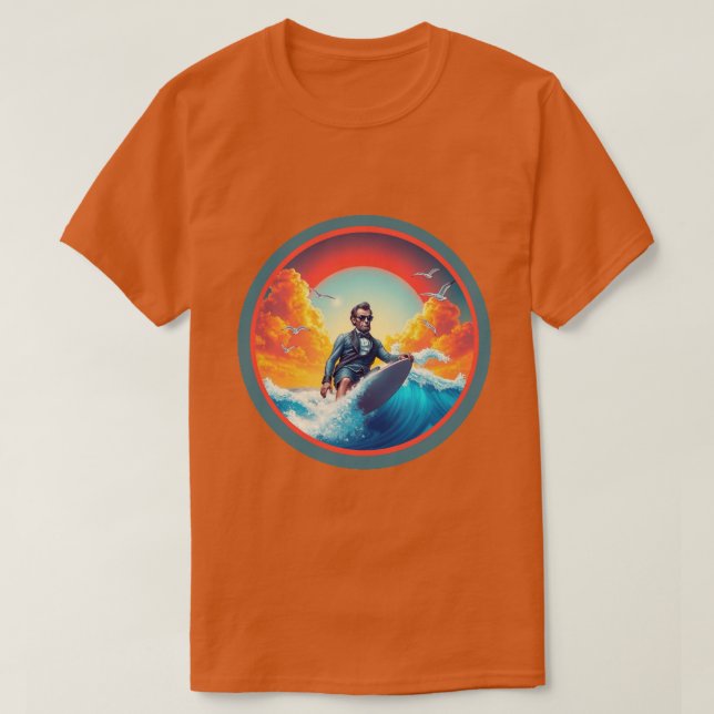 Abe Surfer T-Shirt (Design Front)