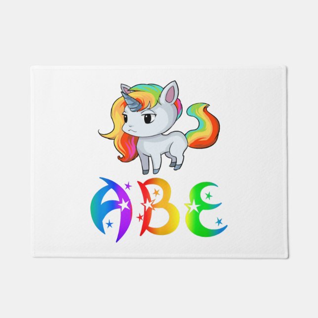 Abe Unicorn Doormat (Front)