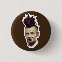 Abe with a Mohawk Button