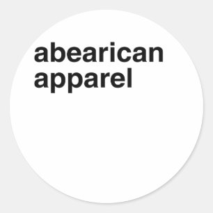 Abearican Apparel Classic Round Sticker