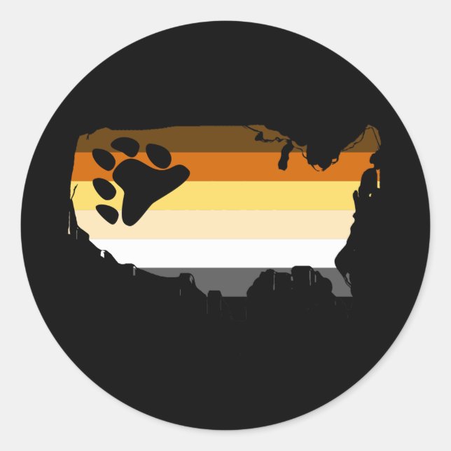 Abearican Classic Round Sticker (Front)