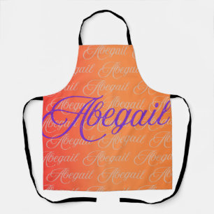 Abegail Repeating Name Pattern Apron