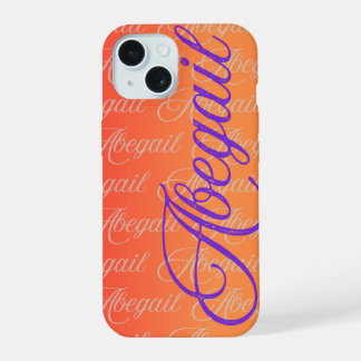 Abegail Repeating Name Pattern iPhone 15 Case