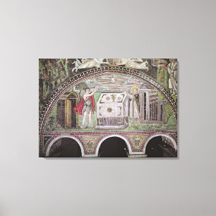 Abel and Melchisedech offering at the Altar Canvas Print