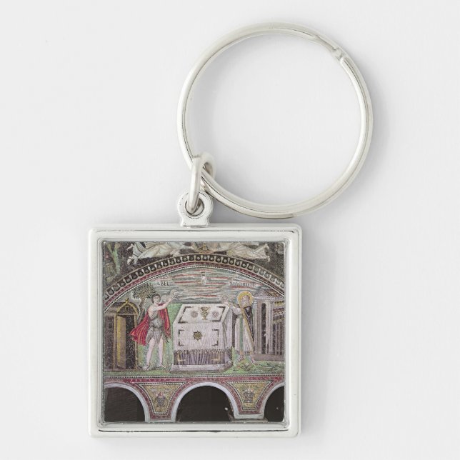 Abel and Melchisedech offering at the Altar Key Ring (Front)