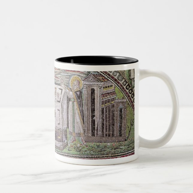 Abel and Melchisedech offering at the Altar Two-Tone Coffee Mug (Right)