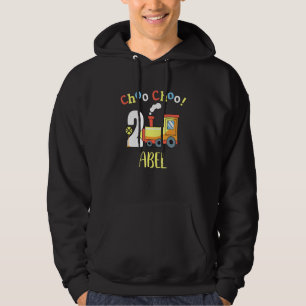 Abel Choo Choo Two Train 2nd Birthday Turning 2 Hoodie