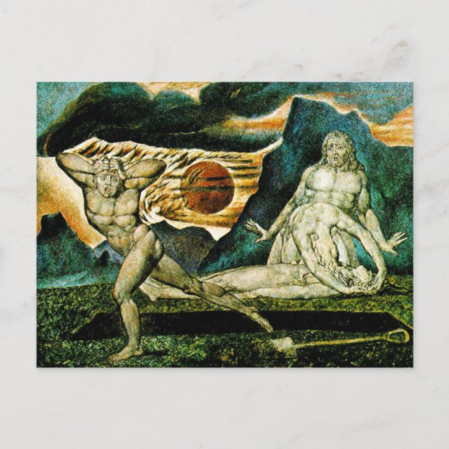 Abel Found by Adam & Eve Postcard (Front)