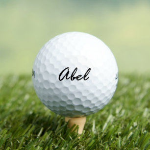 Abel name golf balls
