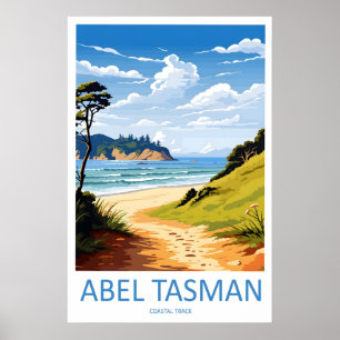 Abel Tasman Coastal Track Vintage Travel Poster