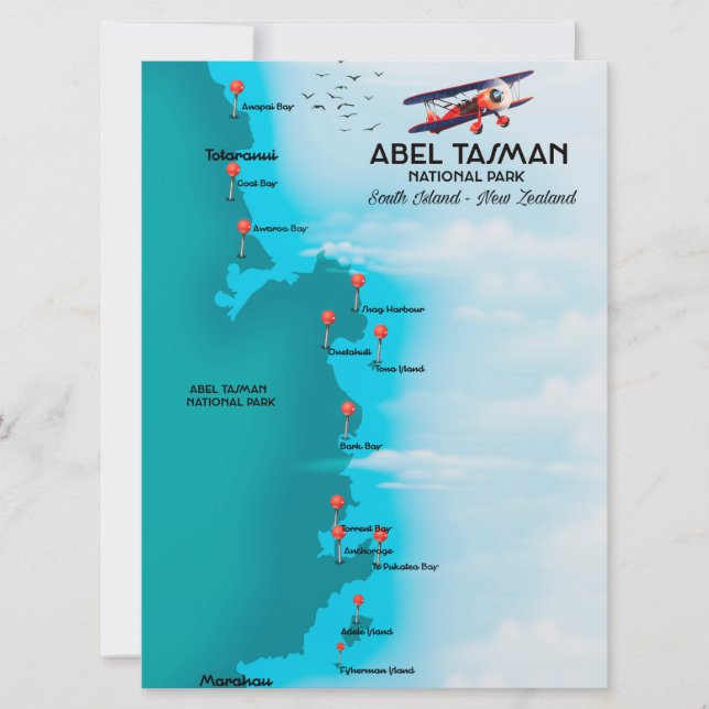 Abel Tasman National Park Invitation (Front)