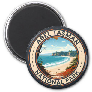 Abel Tasman National Park New Zealand Travel Retro Magnet