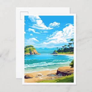 Abel Tasman National Park Travel illustration Postcard