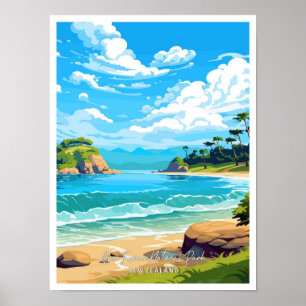 Abel Tasman National Park Travel illustration Poster