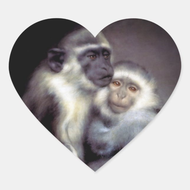 Abelard and Heloise Heart Sticker (Front)