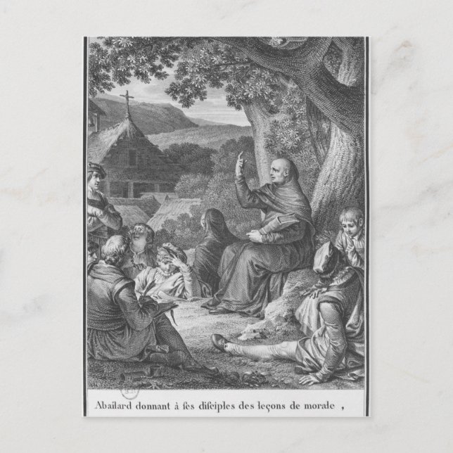 Abelard lecturing in the deserted Champagne Postcard (Front)