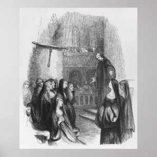 Abelard preaching at Paraclete Poster