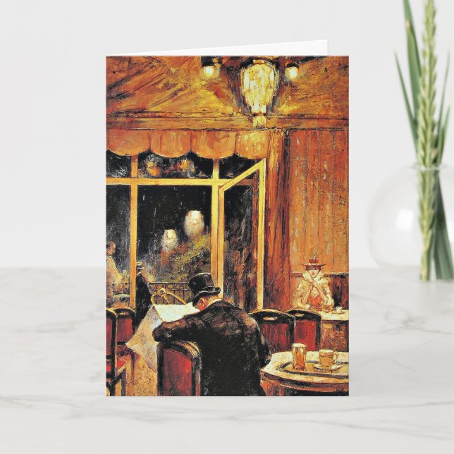 Abend im Cafe Bauer, famous painting, Card (Front)