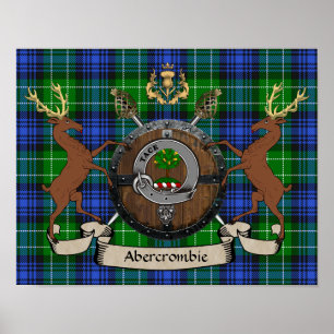 Abercrombie Badge & Scottish Targe Personalised Poster