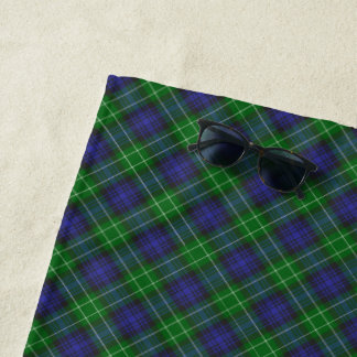 Abercrombie Blue Green Tartan Plaid Scottish Beach Towel