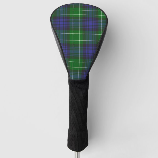 Abercrombie Blue Green Tartan Plaid Scottish Golf Head Cover (Front)