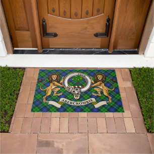 Abercrombie Clan Badge & Tartan Doormat