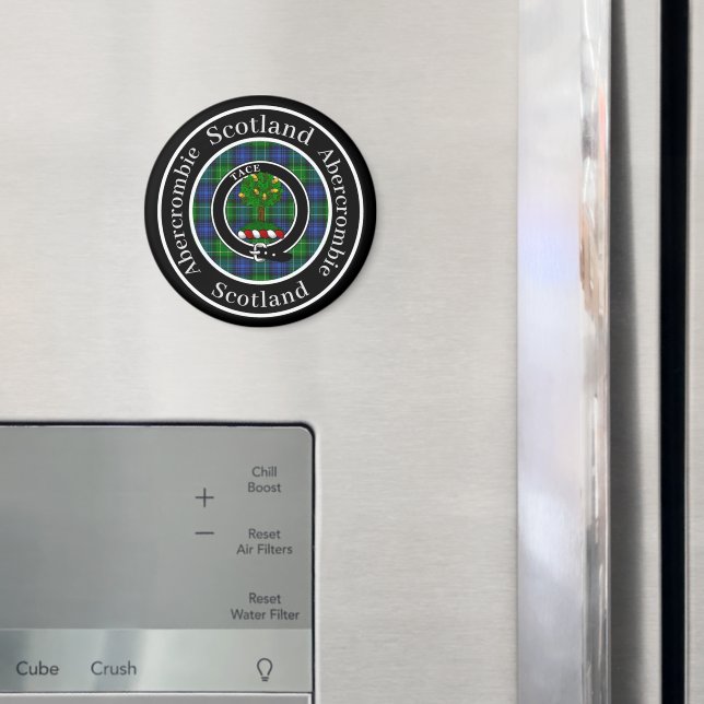 Abercrombie Clan Badge & Tartan Magnet (In Situ (Fridge))