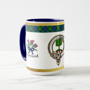Abercrombie Clan Badge Tartan & Motto Mug