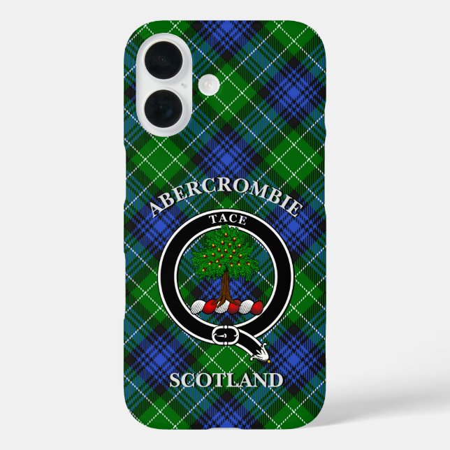 Abercrombie Clan Badge & Tartan Personalised Case-Mate iPhone Case (Back)