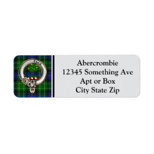 Abercrombie Clan Badge & Tartan Personalized
