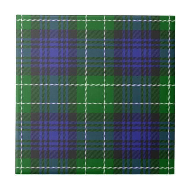 Abercrombie Clan Hunting Tartan Plaid Tile (Front)
